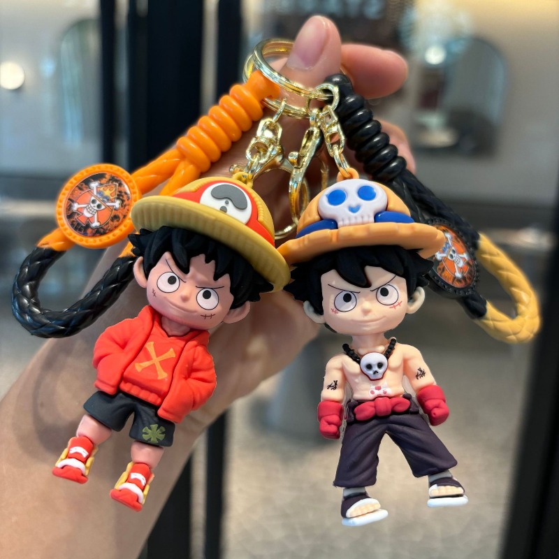 Vinyl Figure Blank - Neue Cartoon gewebt einteilige Schlüsselanhänger Luffy