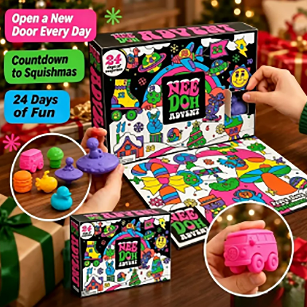 Mystery Box Blind Bag - 24 Stück Nee-Doh Squish Fidget Adventskalender