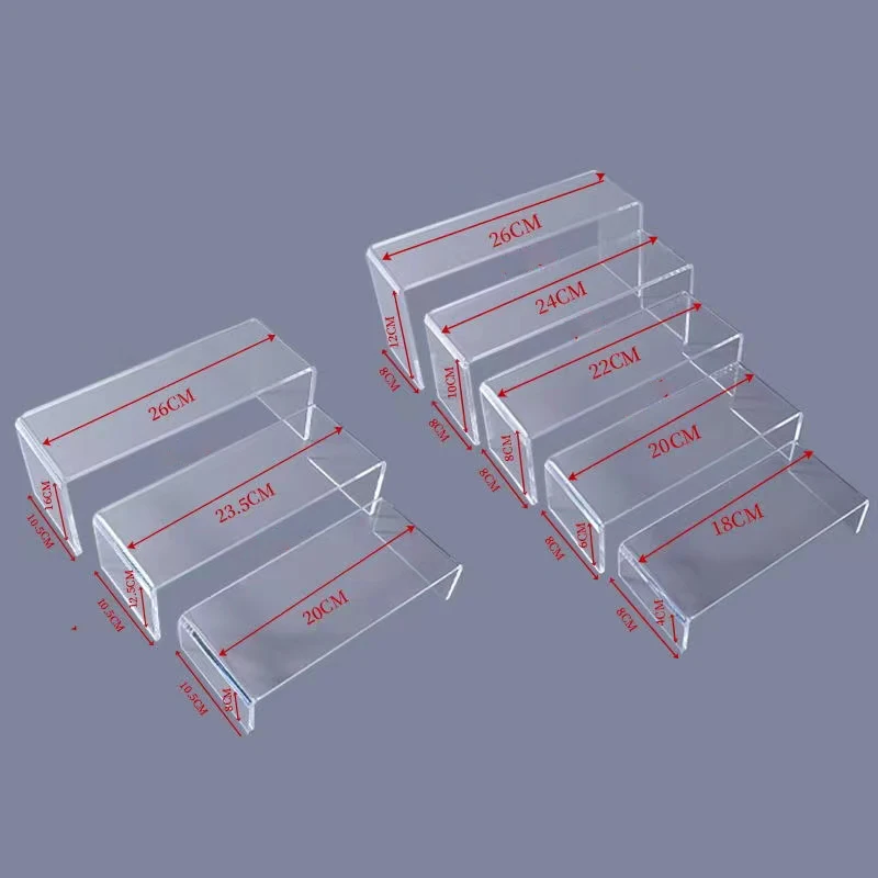 Display Risers Set - Acryl-Display-Riser für Action-Figuren, Schmuck, Make-up-Display, Regalständer