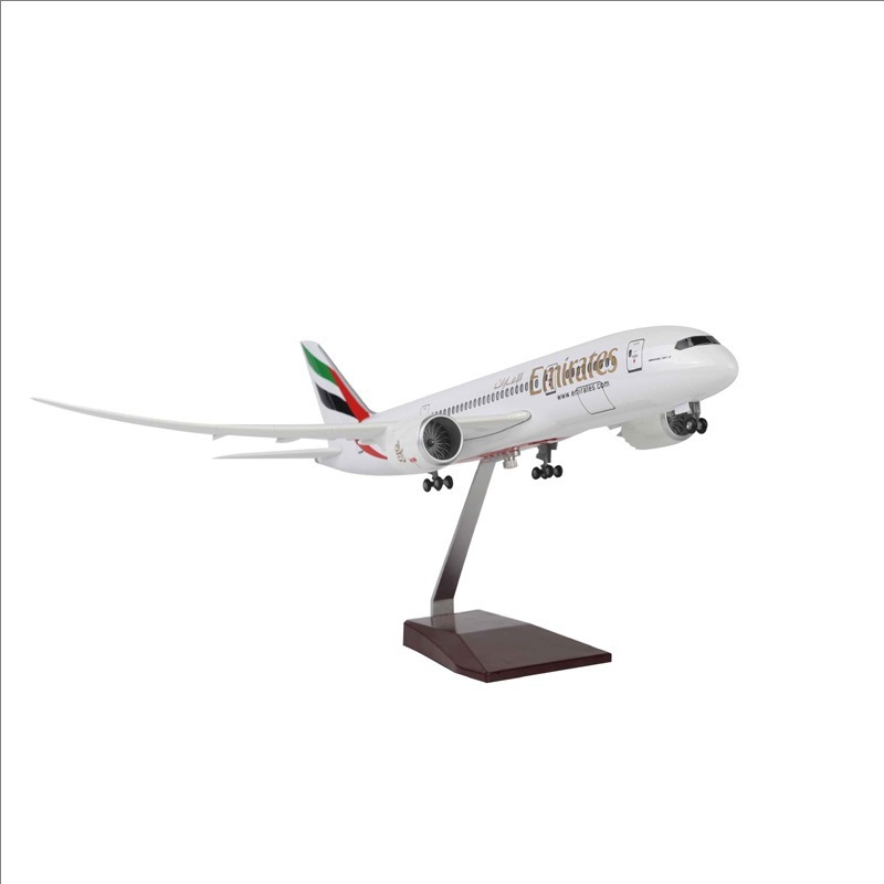 Model Airplane Plastic - 787 Emirates Flugzeugmodell, realistische Licht- und